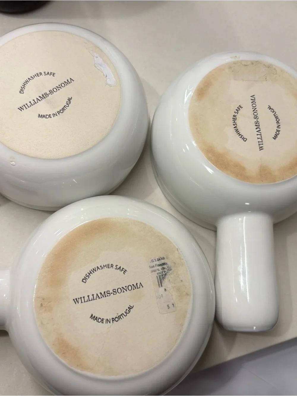 Williams Sonoma three white